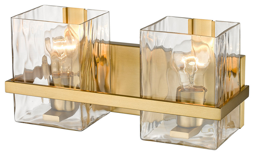 Zlite 1938-2V-MGLD 2-Light Vanity, Clear