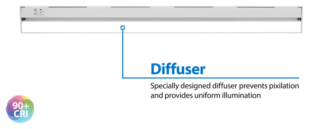 NUC-5 Series Selectable LED Under Cabinet Light, White, 40