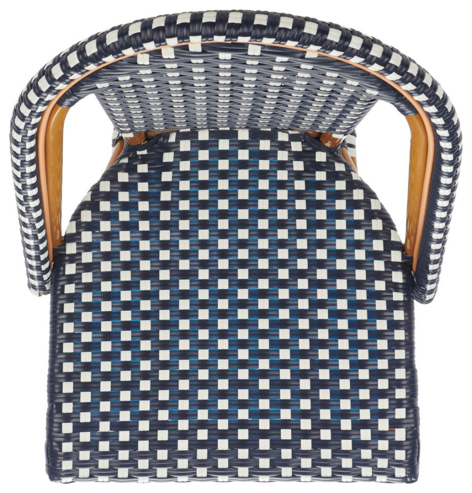 Safavieh California Bar Stool, Navy/White