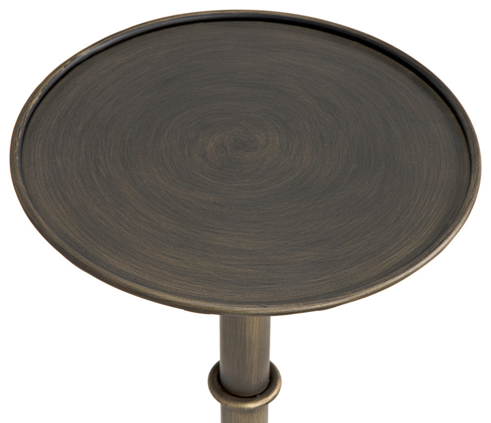 Tini Side Table, Metal With Aged Brass Finish