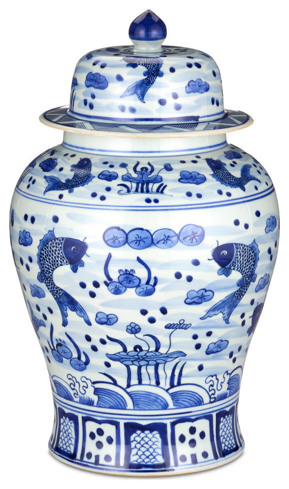 South Sea Blue and White Large Temple Jar