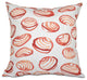 Clams, Geometric Print Pillow, Coral, 18"x18"
