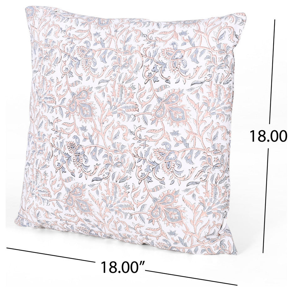 Amaya Modern Handcrafted Fabric Throw Pillow, Set of 2