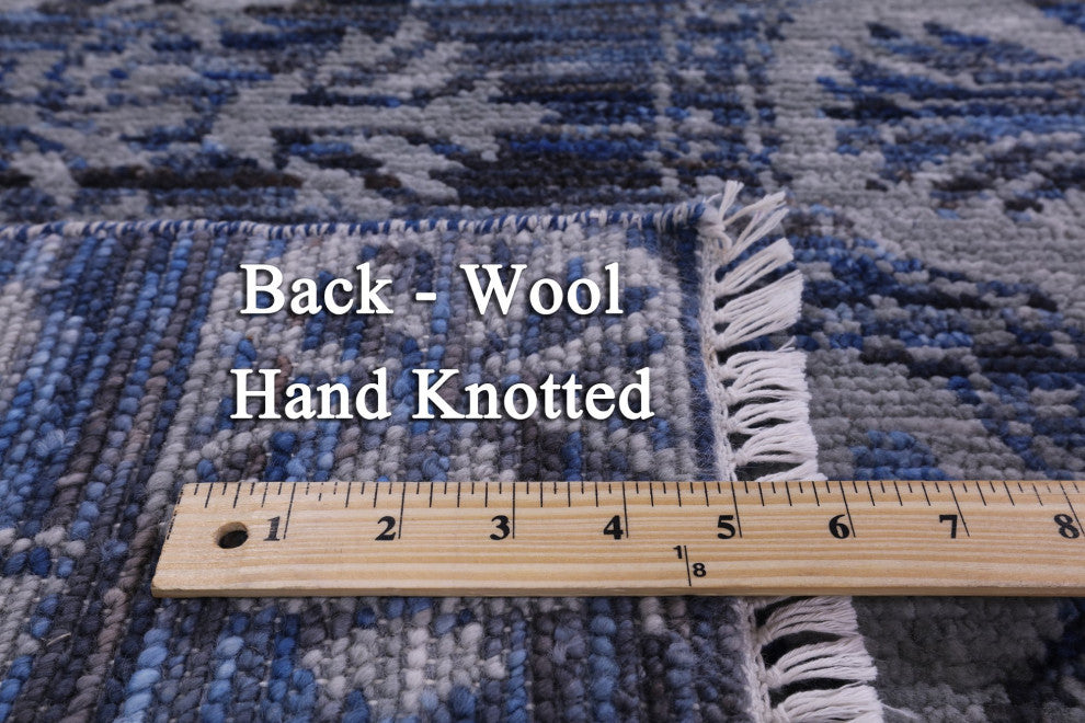 Modern Hand-Knotted Wool Rug 9' 1" X 12' 2" Q8761