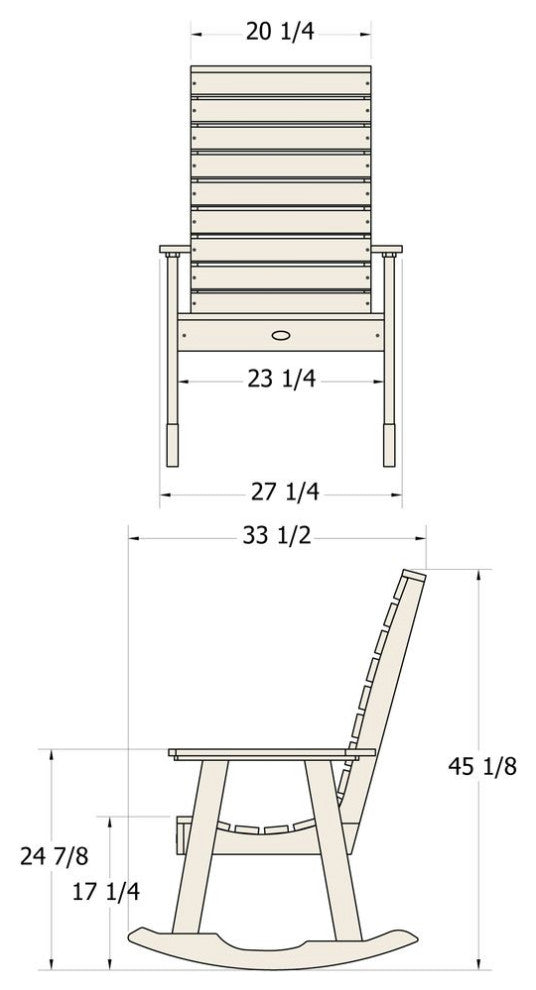 Riverside Rocking Chair, Black Sand