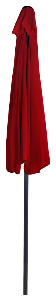 Pure Garden 9' Half Round Patio Umbrella, Red