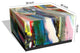 "Graffiti Rock Star I" Printed Glass Cocktail Table with Black Plinth Base