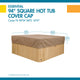 Duck Covers Essential 94" Square Hot Tub Cover Cap