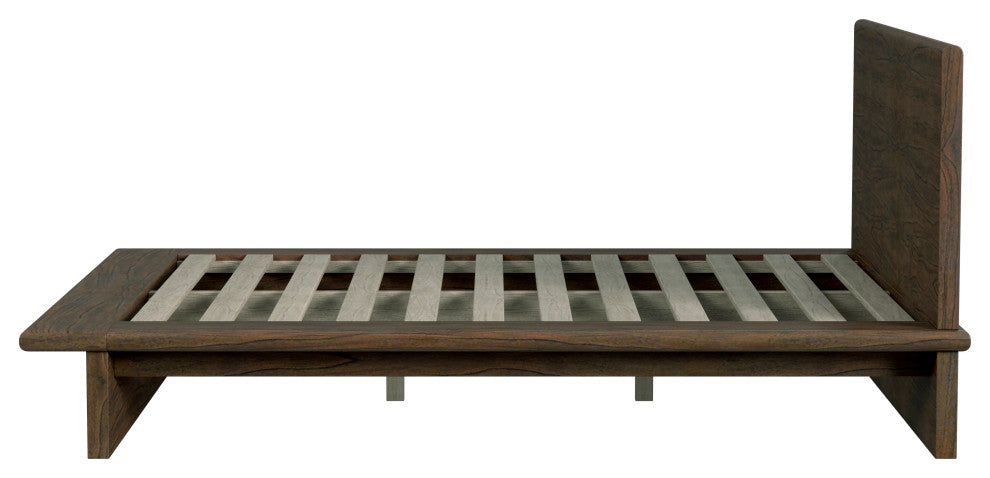 Halmstad Wood Panel Bed, Walnut, Queen