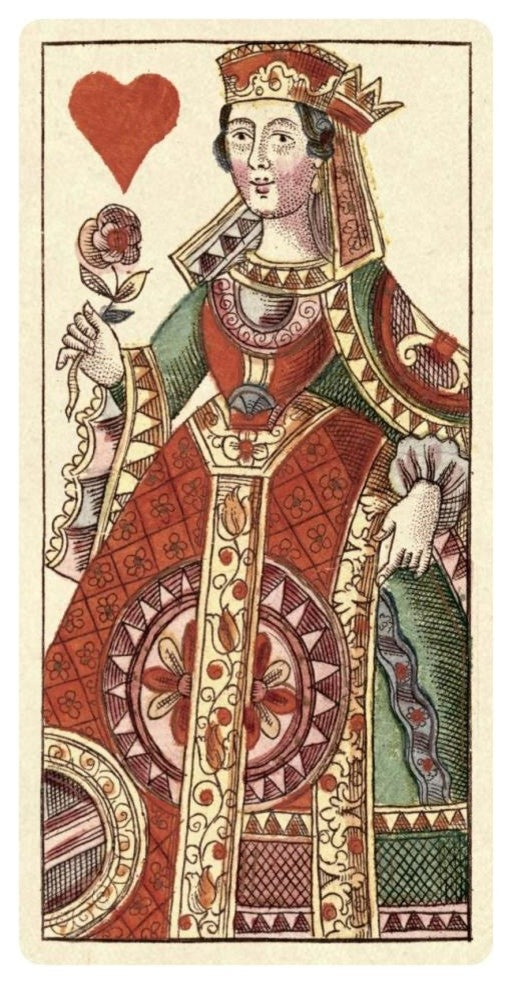 "Queen of Hearts (Bauern Hochzeit Deck)" Paper Art, 20"x38"