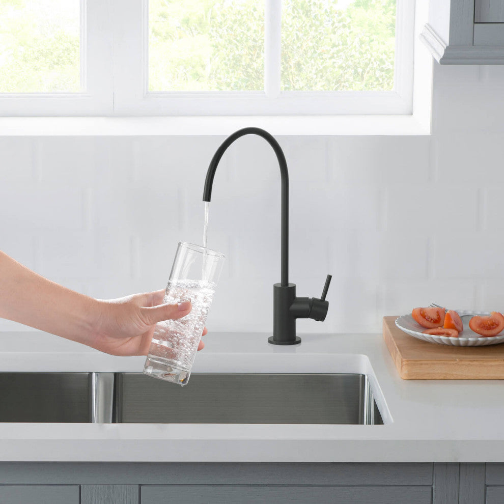 Circular Water Filtration Faucet, Matte Black