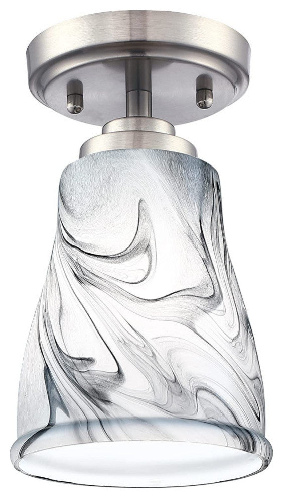 Mini Semi Flush Mount Glass Ceiling Light art glass ceiling lamp with nickel