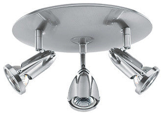 Cobra LED Flush Mount Spotlight Cluster, Brushed Steel Finish