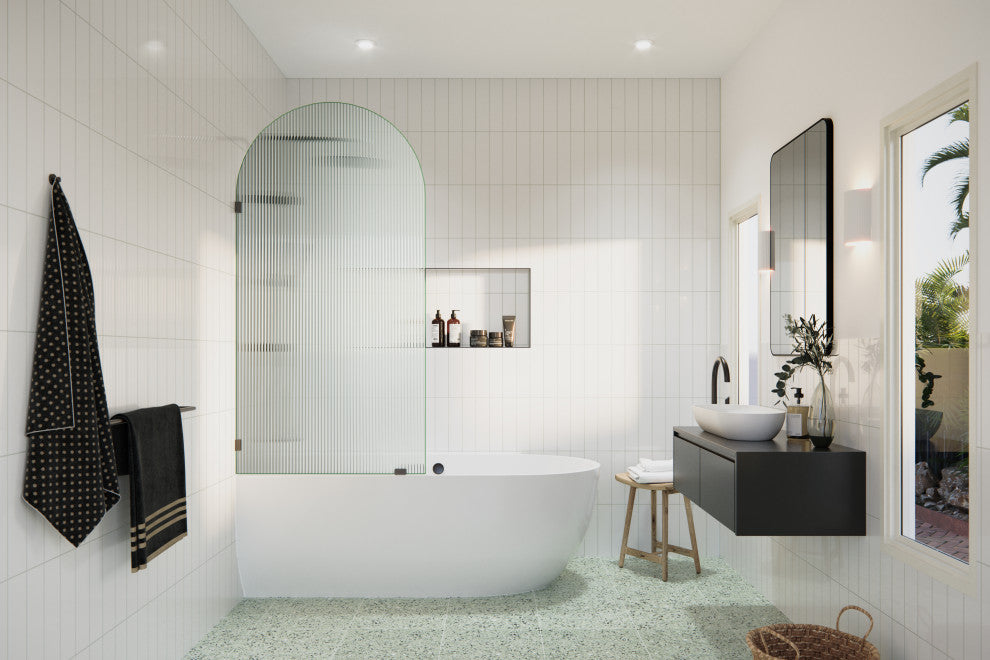 Bathtub Single Fixed Panels, Oil Rubbed Bronze