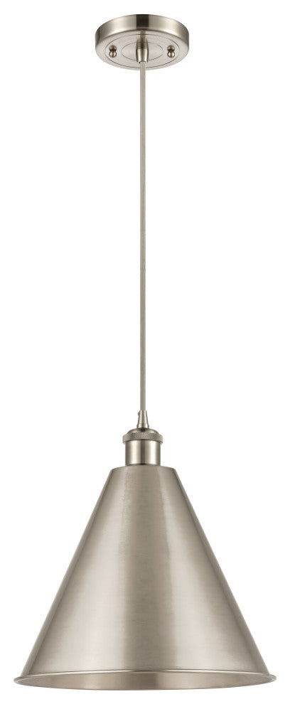 Ballston Cone Mini Pendant, Brushed Satin Nickel