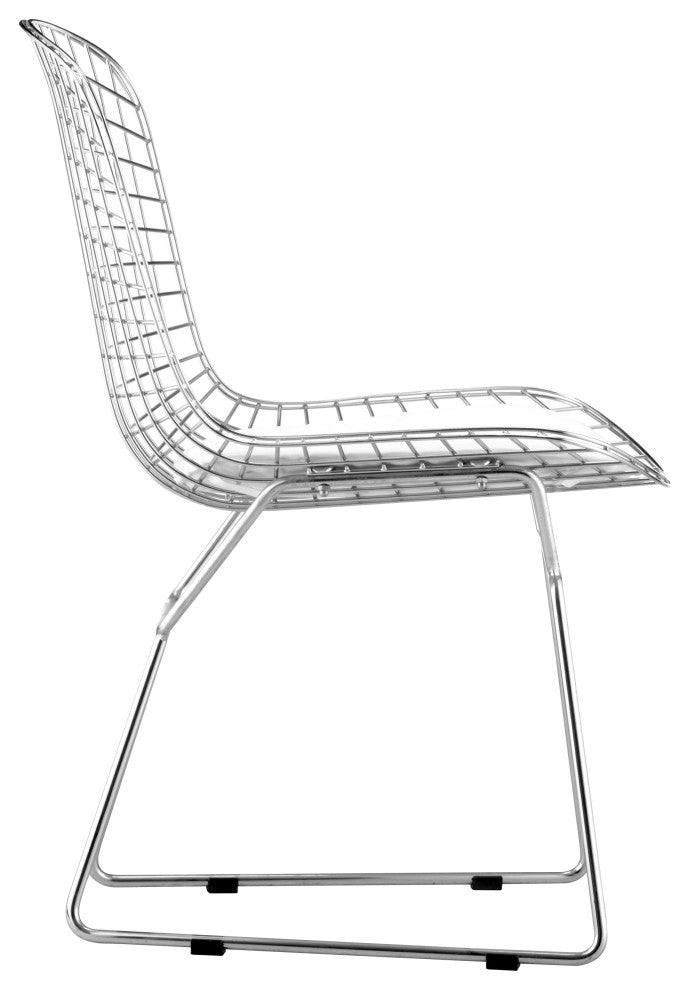 Wire Dining Chair (Set of 2) Chrome