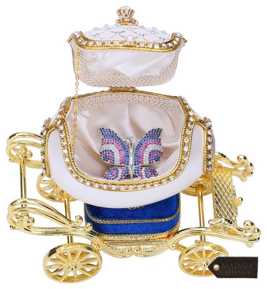 Princess Carriage Trinket Music Box Swan Lake