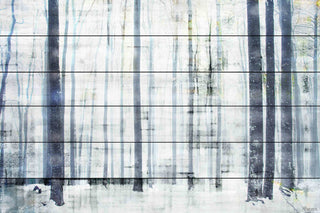 "Winter Trees" UV Ink Print on White Wood, 45"x30"