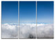 "Aerial View of Sky over Clouds" Canvas Art, 3 Panels, 36"x28"
