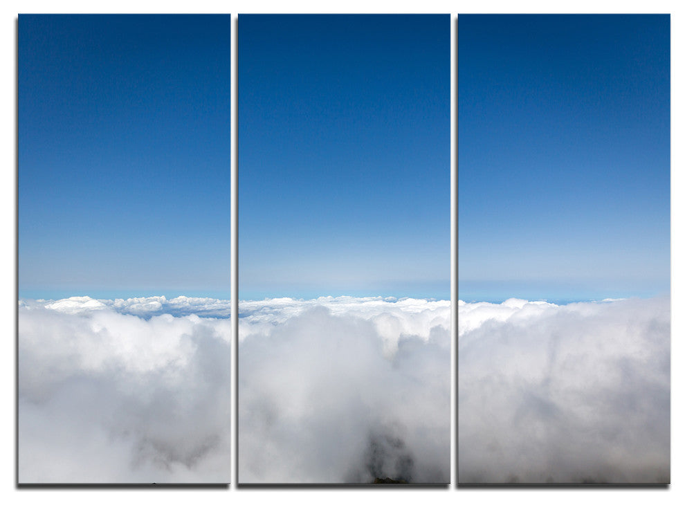 "Aerial View of Sky over Clouds" Canvas Art, 3 Panels, 36"x28"