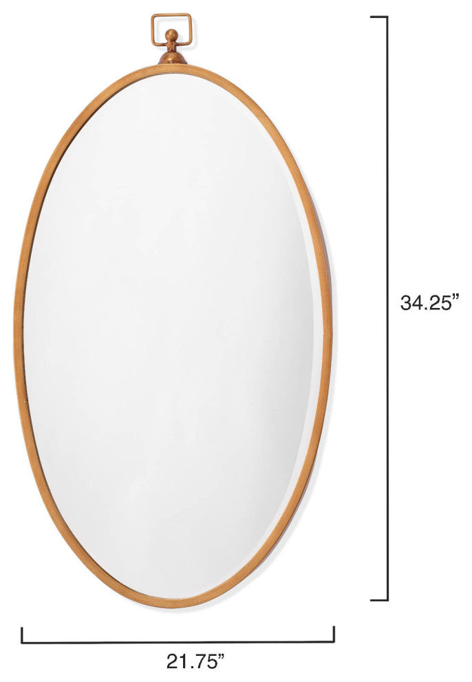 Wade Iron Mirror, Antique Brass