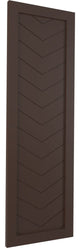 18"W True Fit PVC Single Panel Chevron Modern Style, Raisin Brown, 59"H