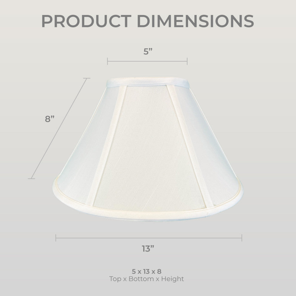 Royal Designs Coolie Empire Lamp Shade, White, 5x13x8, Set of 2