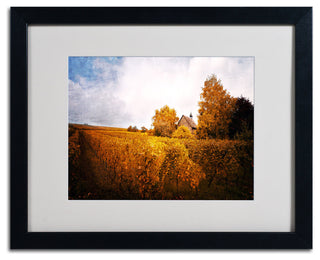 'Light in Vineyards' Matted Framed Canvas Art by Philippe Sainte-Laudy