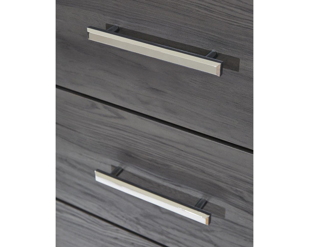 Lodanna Modern Gray Two Drawer Nightstand