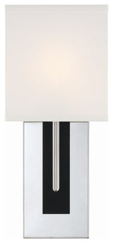 Brent 1-Light Polished Nickel/Black Forged Wall Mount