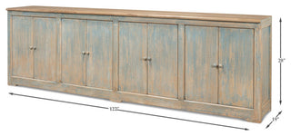 Eight Is Enough Extra Wide Sideboard Antique Blue