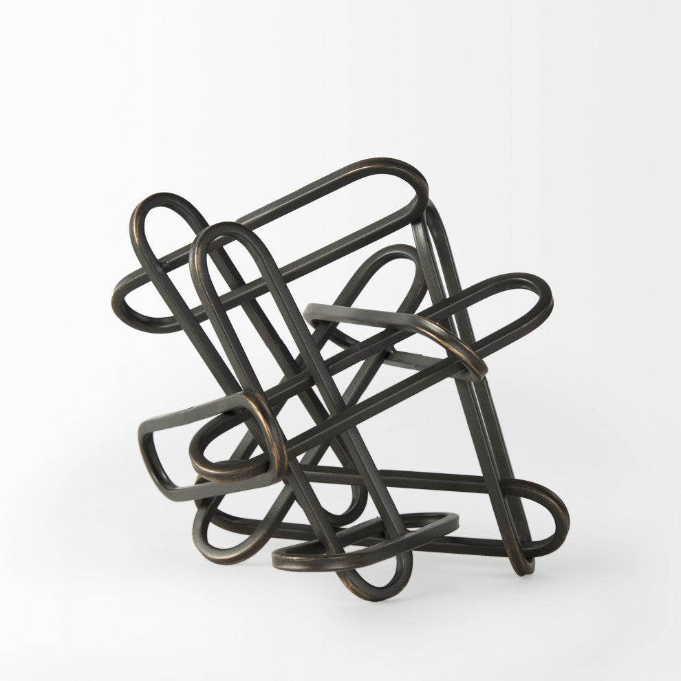 Henderson 10.4Lx8.3Wx7.7H Black Metal Paperclip Decorative Object