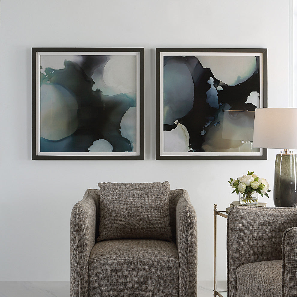 Uttermost 41458 Telescopic Abstract Framed Prints, Set of 2