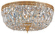 3-Light 12" Ceiling Light in Olde Brass with Clear Spectra Crystals
