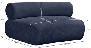 Bale Chenille Fabric Upholstered Modular, Navy
