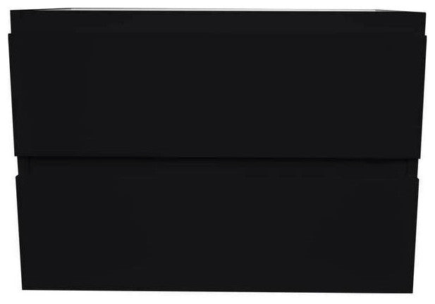 Salt 18Dx24" Floating Bathroom Vanity, Glossy Black, Cabinet Only