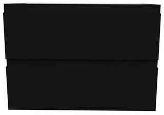 Salt 18Dx24" Floating Bathroom Vanity, Glossy Black, Cabinet Only