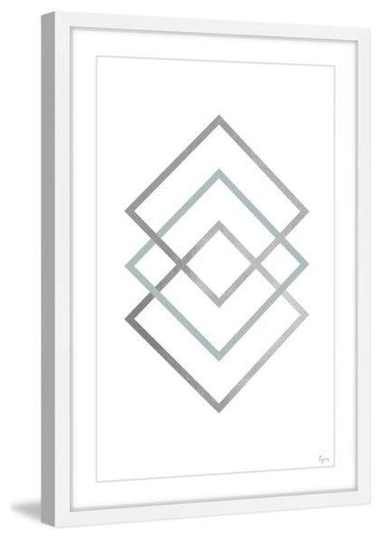 "Diamond Hologram IV" Framed Painting Print, 30"x45"
