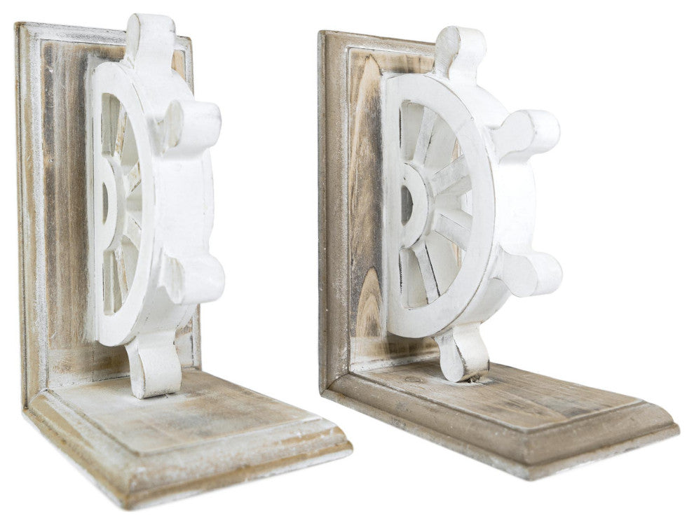 American Art Decor Heavy Duty Wood Bookends for Books/CDs/Vinyls/Magazines
