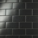 Piscina Brick Porcelain Floor and Wall Tile Sample, Black