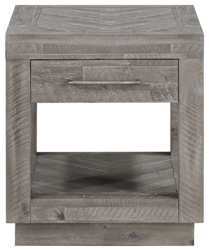 Modus Alexandra 3 Piece Rectangular Coffee, End, Console Table, Rustic Latte