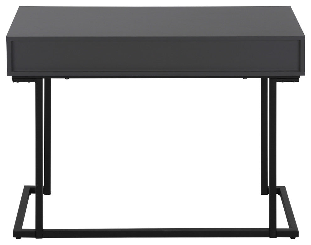 Computer Desk Home Office Laptop Storage Drawers 42"L Work Metal Grey