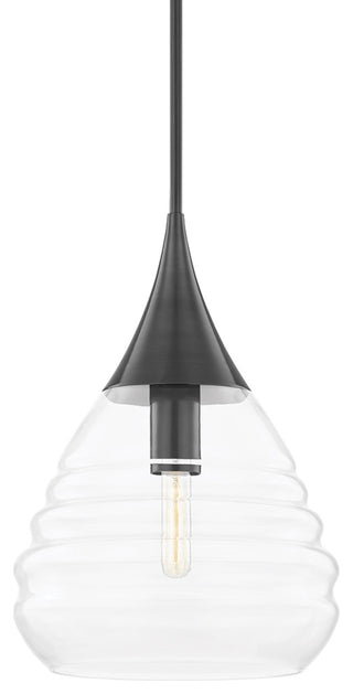 Marissa 1-Light 18" Pendant, Old Bronze, Clear Glass