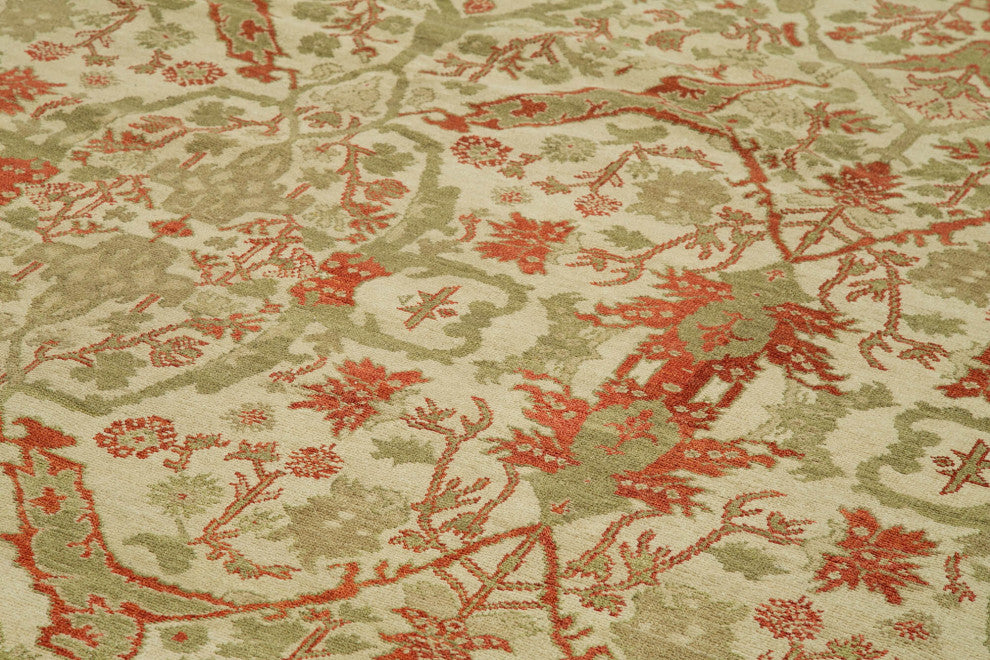 Rug N Carpet - Handwoven Oriental 11' 9" x 18' 4" Large Oushak Area Rug