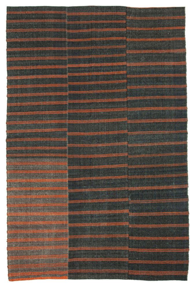 Rug N Carpet - Hand-knotted Turkish 6' 8'' x 10' 2'' Rustic Wool Kilim Rug