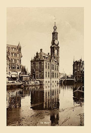 De Munt, Amsterdam- Gallery Wrapped Canvas Art 28" x 42"