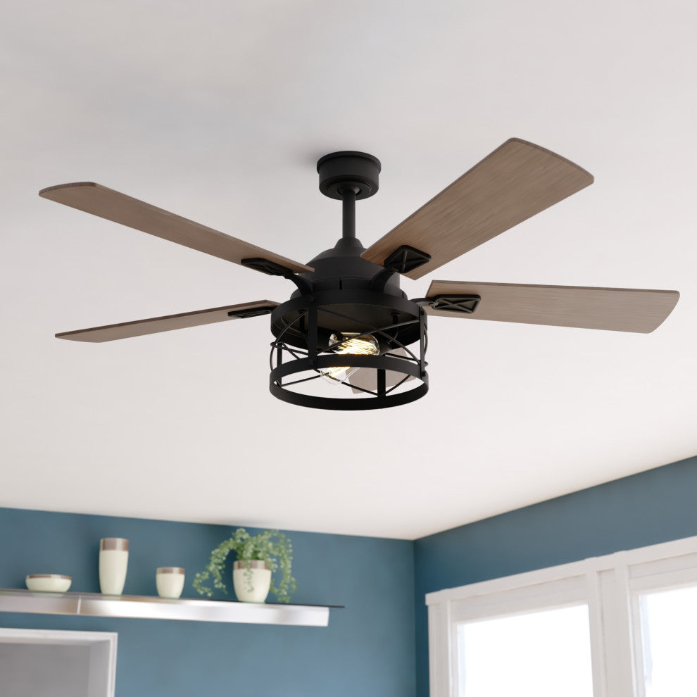 Elburn 52" Ceiling Fan Black