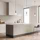 Matte Black Contemporary Pendant With White Glass