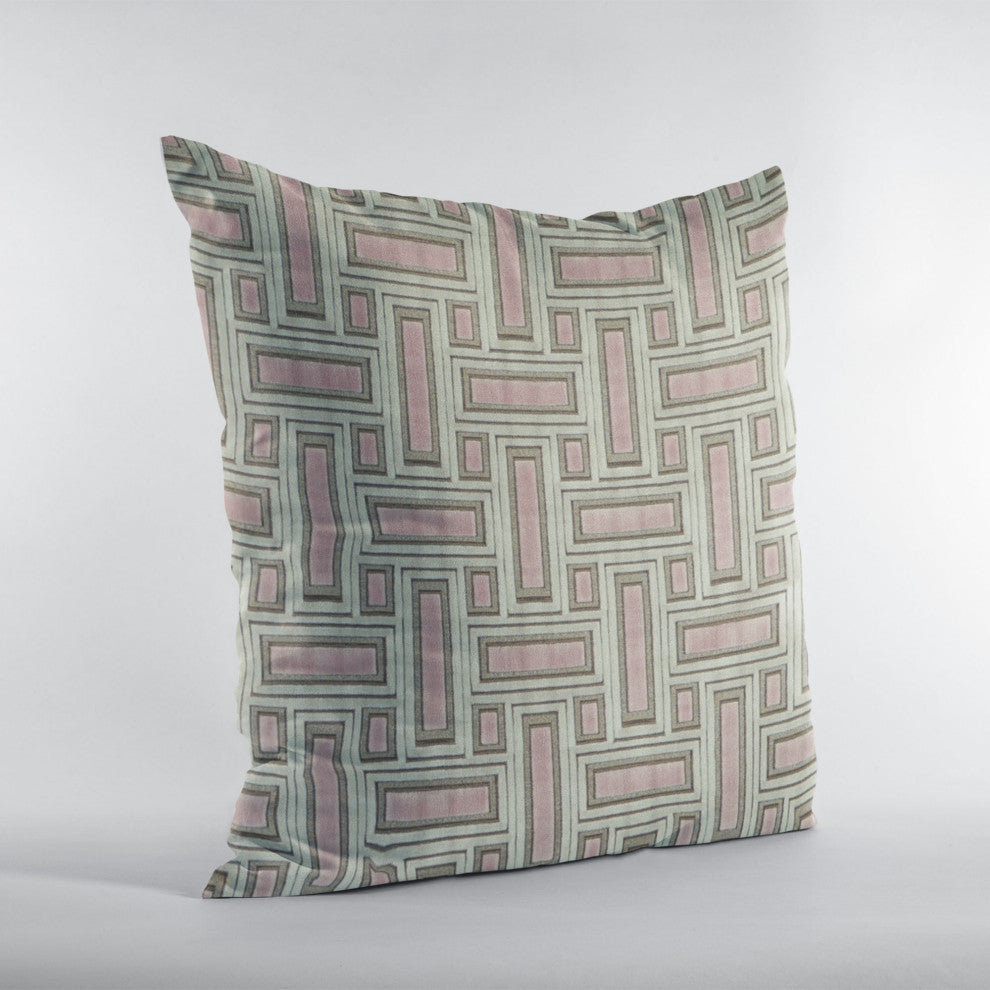 Bella Pink Stony Cut Velvet, Some Sparkle To It Luxury Throw Pillow, 18"x18"
