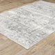 Michaela Machine Washable Distressed Grey/ Ivory Area Rug, Grey, 7'6"x10'